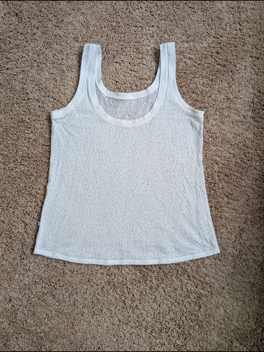 lululemon athletica Womens Small White Tank Top Activewear Athleisure Workout